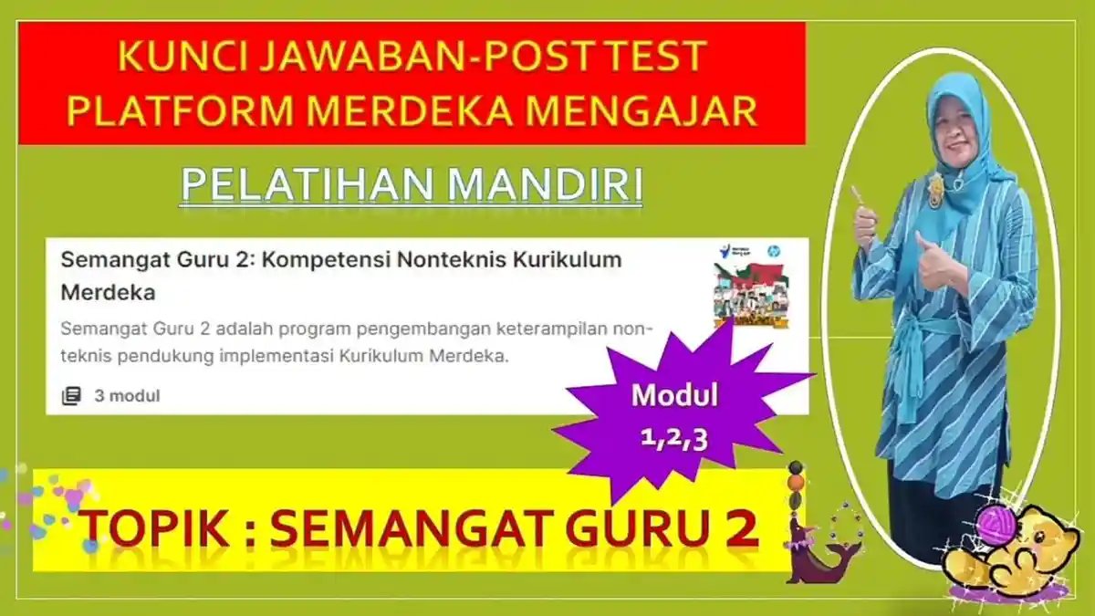Soal & Kunci Jawaban Post Test Modul 1 Merdeka Belajar, Memasukkan Permainan ke dalam Pembelajaran