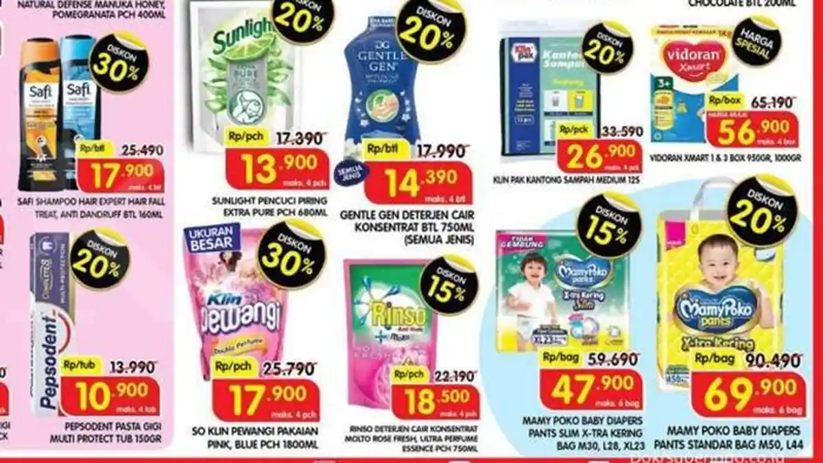 Promo Superindo Hari ini Selasa 16 November 2021, Beli 2 Gratis 1, Pampers Anak Diskon hingga 20 %
