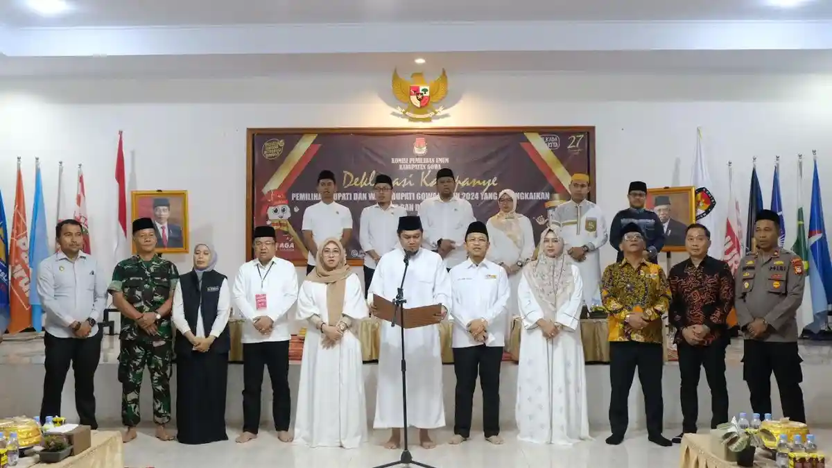 Dirangkaikan Zikir dan Doa, KPU Gowa Gelar Deklarasi Kampanye Pilkada 2024 