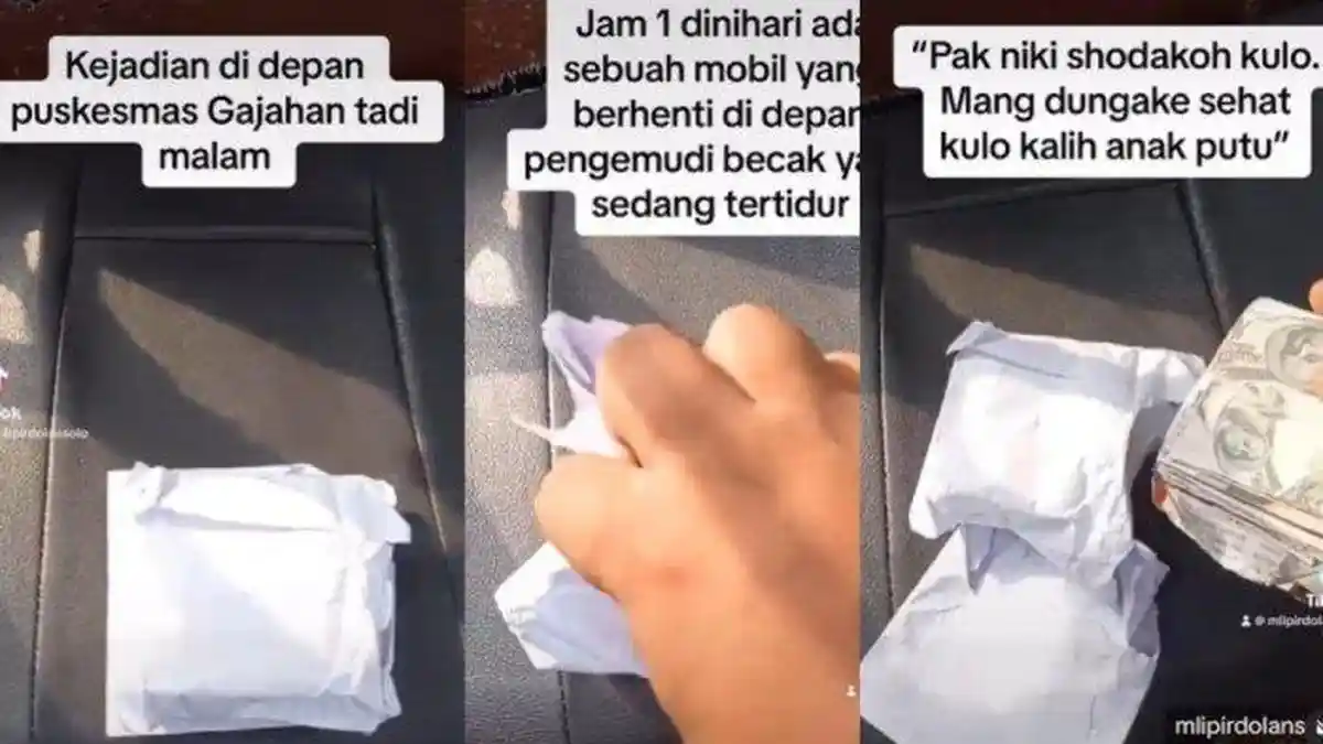 VIDEO Viral Tukang Becak Kena Prank Diberi Amplop Tebal, Ternyata Isinya Bikin Kesal