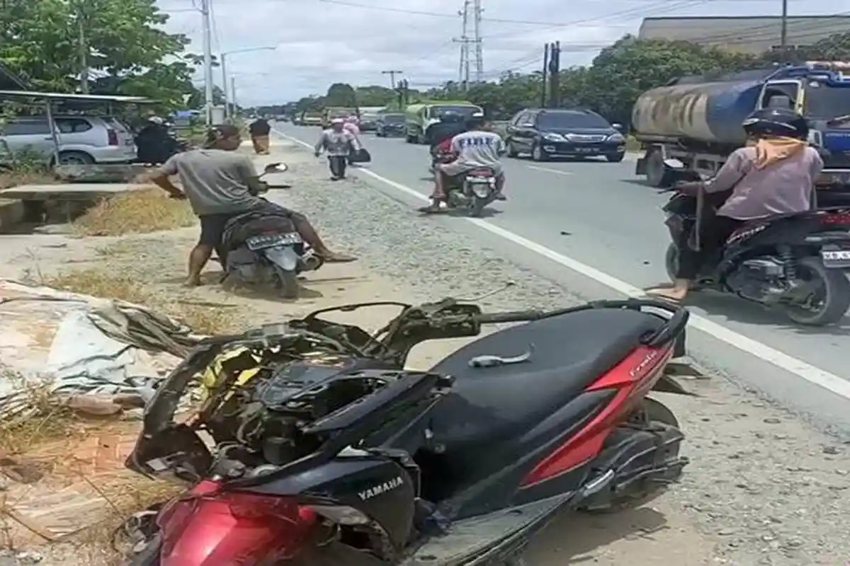 Kecelakaan Maut Truk Tangki Vs Motor di Semparuk Sambas, Seorang Pria Meninggal Dunia