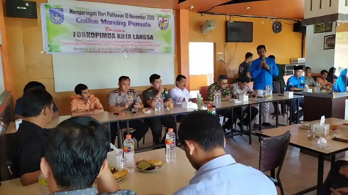 Jelang Peringatan Hari Pahlawan 10 November, Pemuda Coffee Morning Bersama Forkopimda Langsa