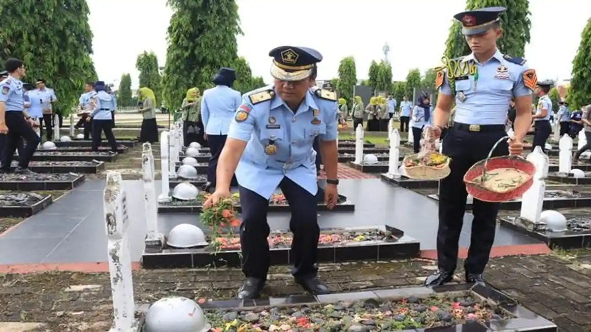 Kanwil Kemenkumham Sumsel Gelar Upacara Tabur Bunga, Peringati Hari Bakti Pemasyarakatan ke 59