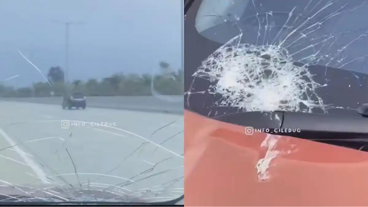 Viral Pengendara Mobil Dilempar Batu oleh OTK di Jalan Tol, Kaca Pecah dan Kap Penyok