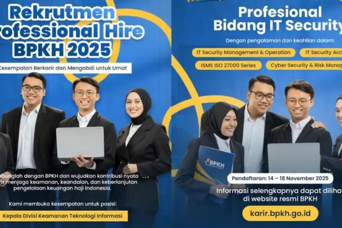 Badan Pengelola Keuangan Haji Membuka Lowongan Kerja Kepala Divisi Keamanan TI