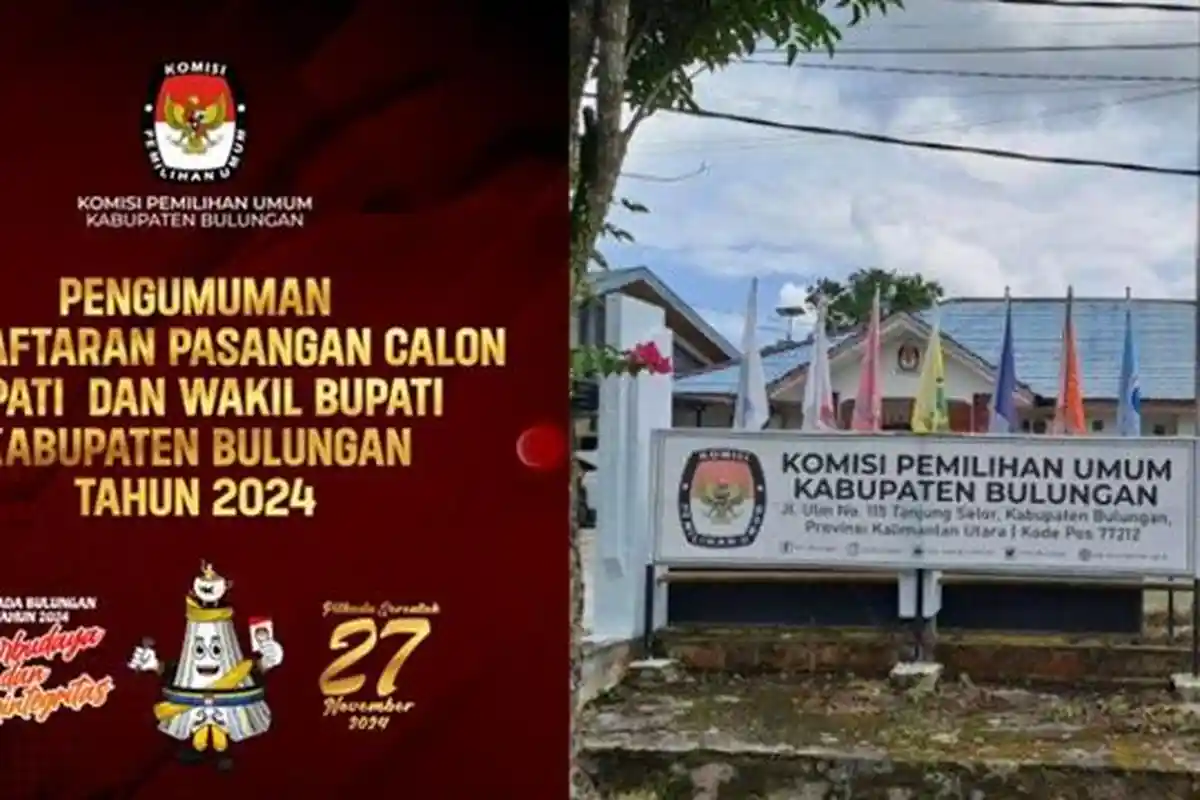 Pengumuman Pendaftaran Calon Bupati dan Wakil Bupati Bulungan, Mulai 27-29 Agustus 2024