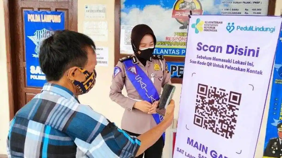 Scan Barcode PeduliLindungi Diterapkan di Chandra Tanjungkarang dan Mal Kartini Lampung 