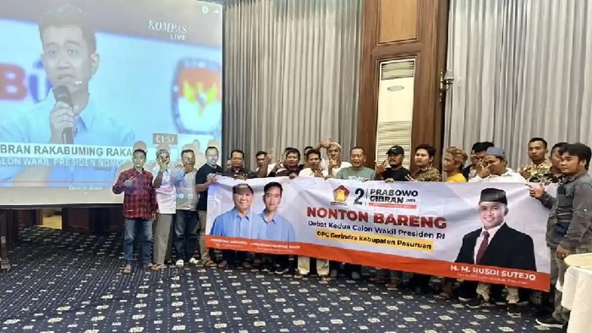Nobar Debat Cawapres, TKD Pasuruan Makin Optimisi Prabowo-Gibran Menang Satu Putaran: Tak Perlu Ragu