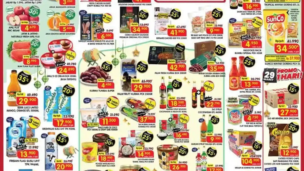 SEMARAK Diskon Lebaran! Katalog Promo Superindo Hari Ini 31 Maret hingga 2 April 2025, Snack Murah