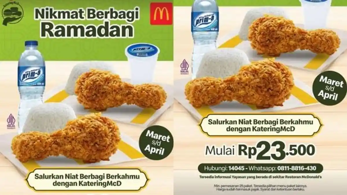 Katalog Promo McD Hari ini 8 April 2024, Dapatkan Paket Katering McD Mulai Rp 23.500