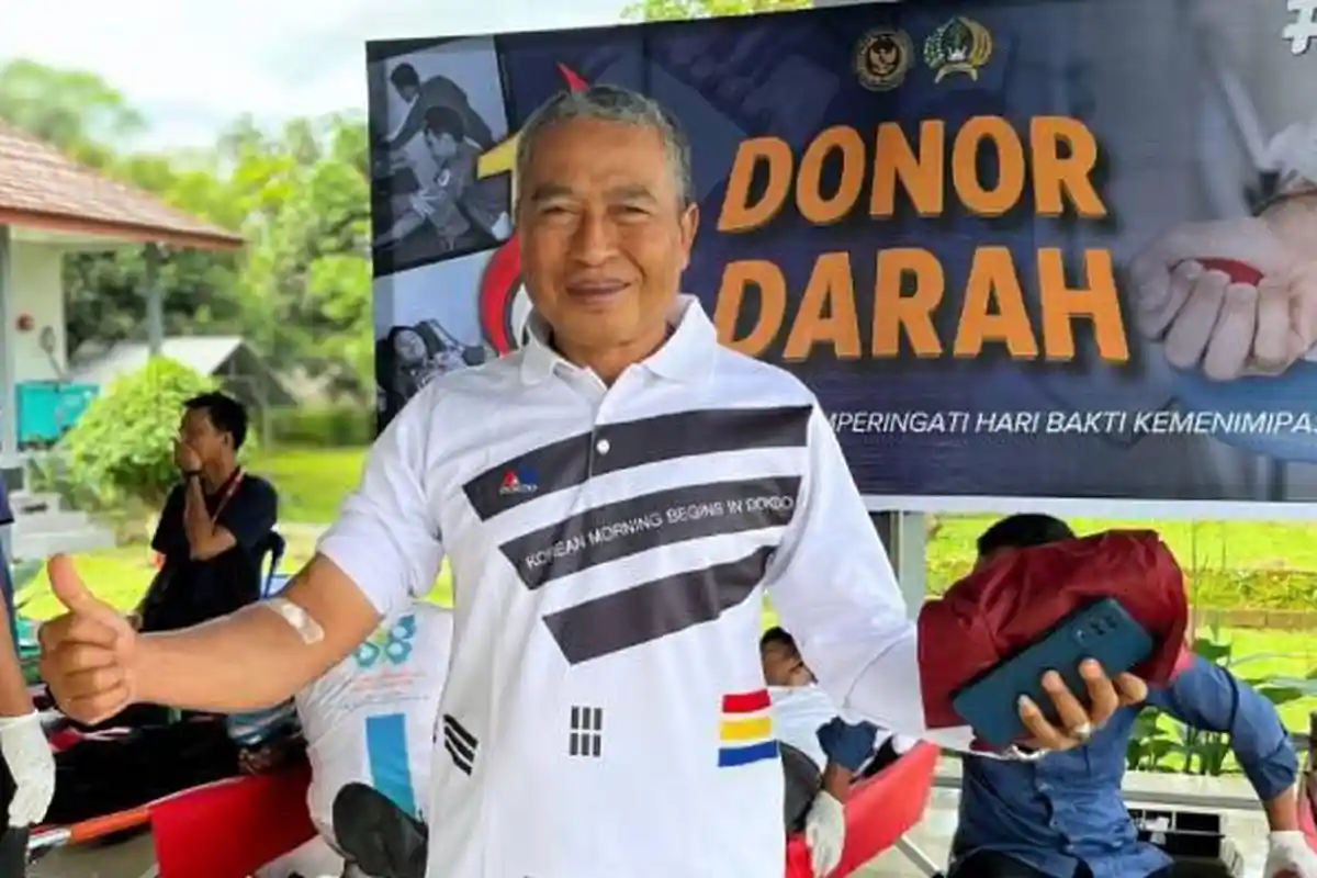 Lapas Terbuka Lombok Tengah Peringati Hari Bakti Kemenimipas ke-1 dengan Donor Darah