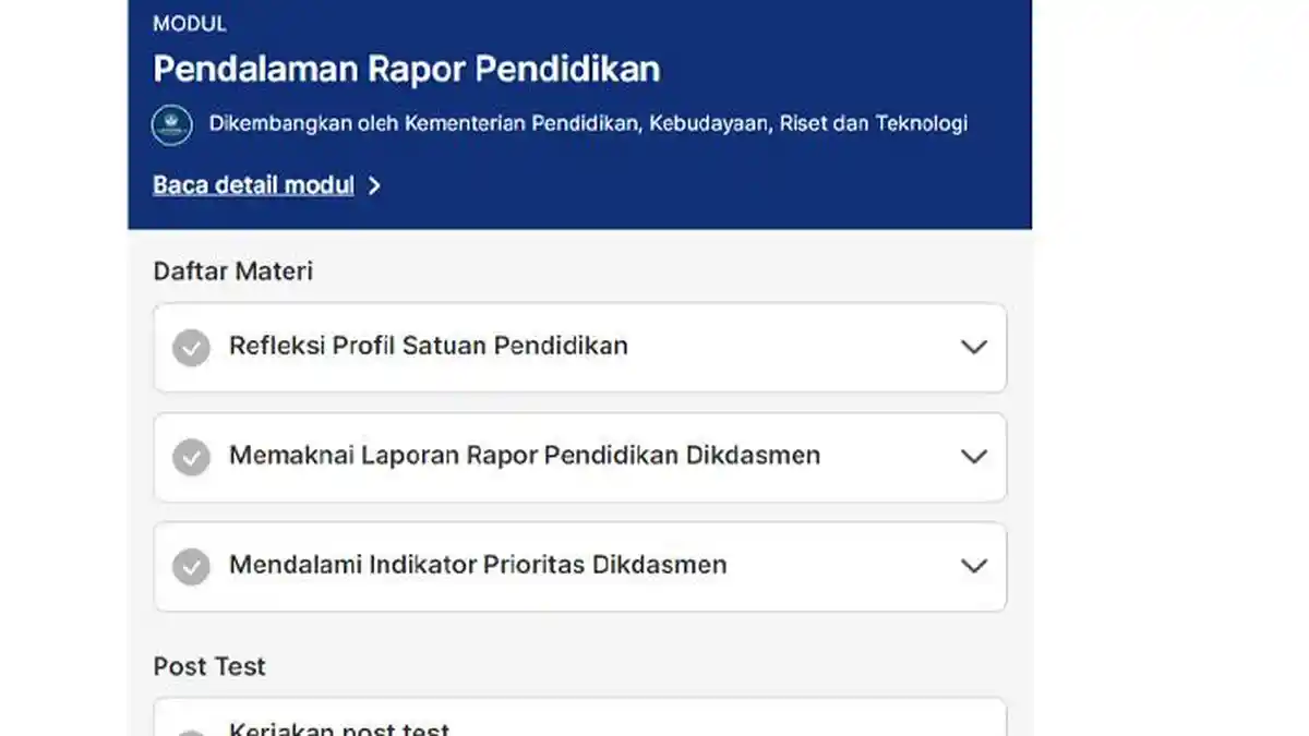 Kunci Jawaban Soal Post Test Modul 2 Rapor Pendidikan sebagai Sumber Data Perencanaan PMM Terbaru!