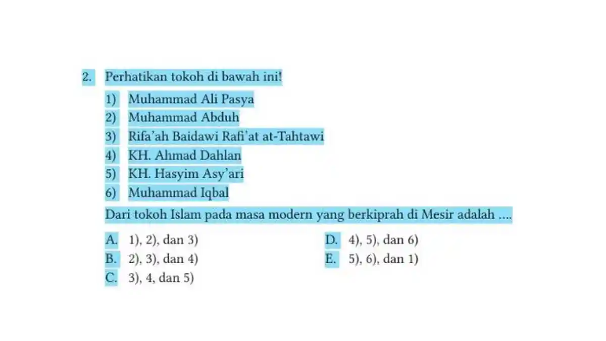 Kunci Jawaban PAI Kelas 11 Halaman 323, Tokoh Islam pada Masa Modern yang Berkiprah di Mesir