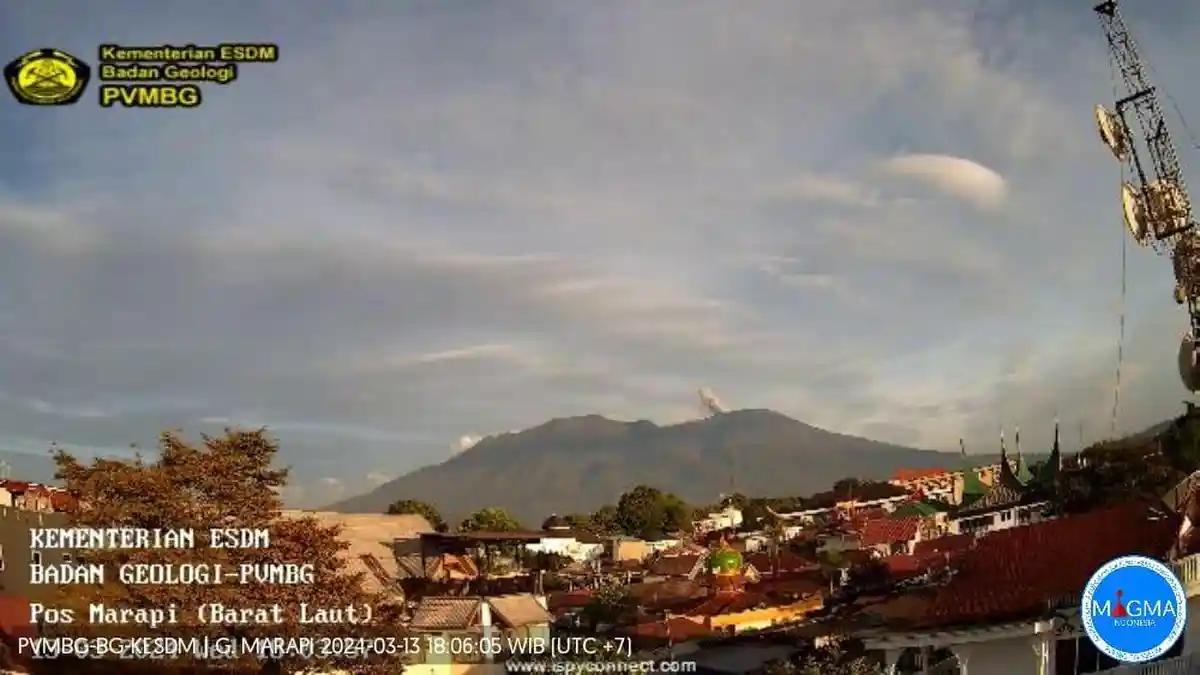 Aktivitas Gunung Marapi Sumbar Menurun Hari Ini: Tanpa Letusan, Hanya 4 Hembusan