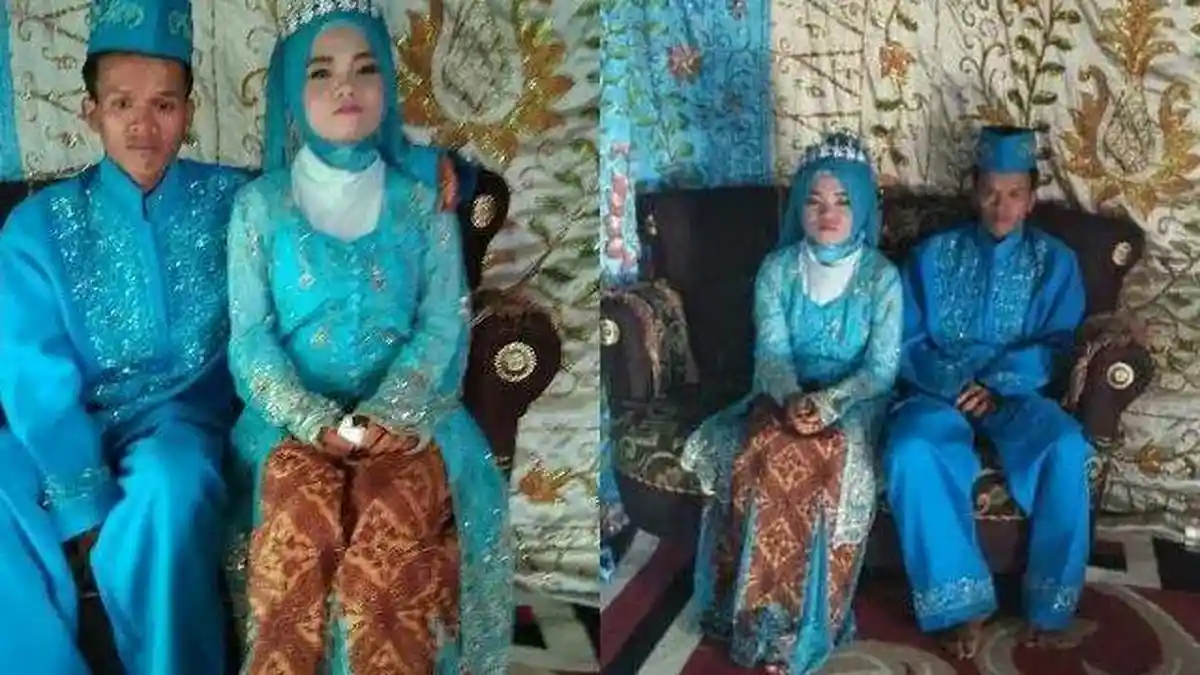 Deratan Foto Pernikahan Sarah dan Adit yang Viral, Tak Ada Satupun Pasang Wajah Senyum