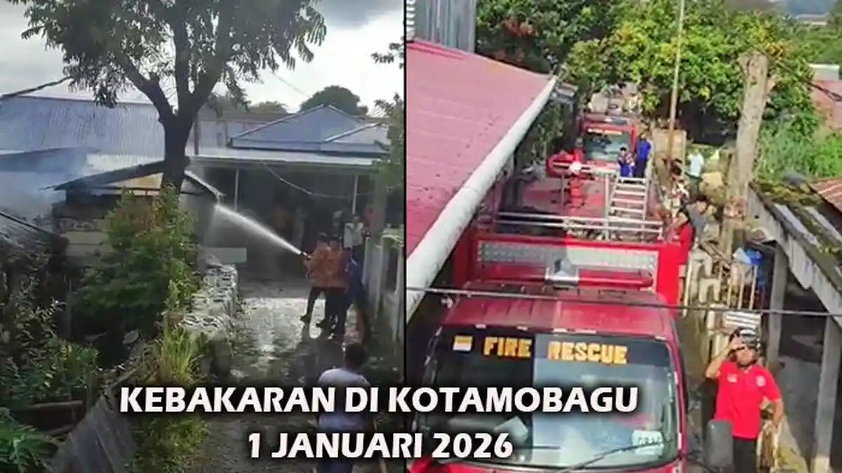 Kebakaran di Kotamobagu 1 Januari 2026, Warung di Kotobangon Terbakar Pagi Hari