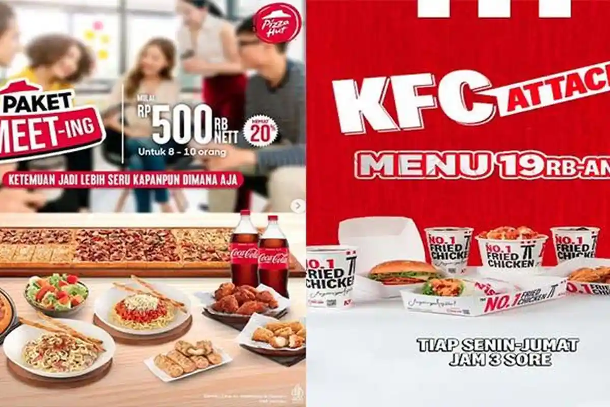 Promo Makanan di Restoran 10 Juli 2023, Ada  Hokben McD Burger King Solaria A&W Pizza Hut KFC