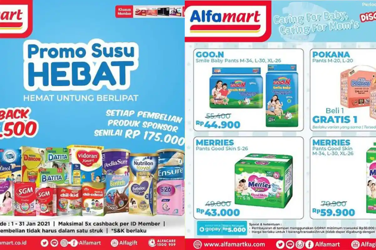 Promo Alfamart Besok 26 Januari 2021, Diskon Susu, Beras,Snack, Minyak Goreng & Masih Banyak Lainnya
