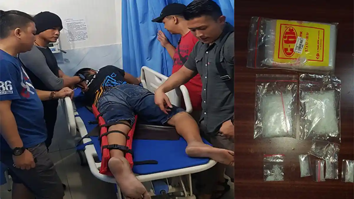 Digerebek Polisi di Hotel, Pengedar Narkoba Nekat Loncat dari Kamar Lantai 3, Apes Ini yang Terjadi