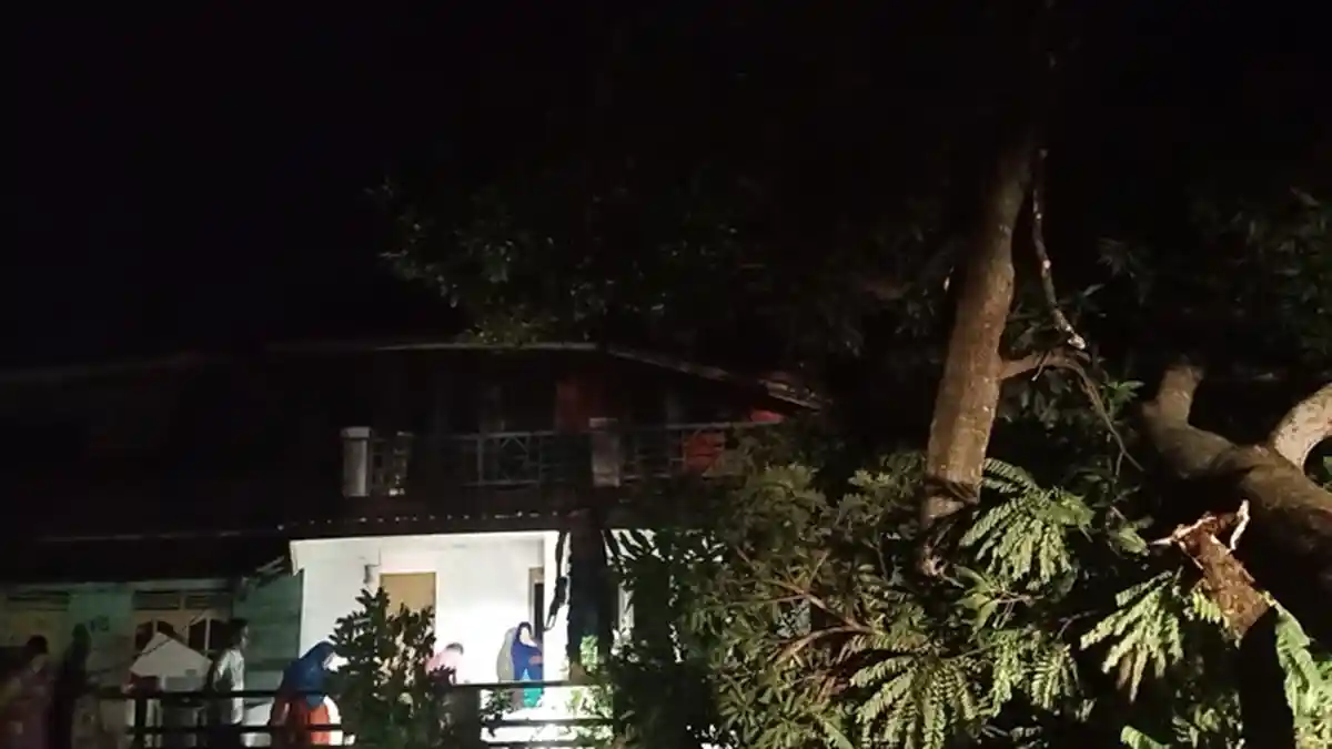 Angin Kencang Terjang Aceh Besar, Pohon Mangga Timpa Rumah Warga Lampeuneurut