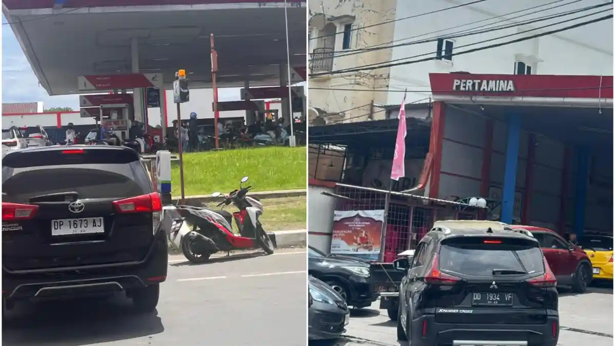 Bukan Hanya di Pettarani, Warga Ramai-ramai Antre BBM di SPBU Rappocini Makassar