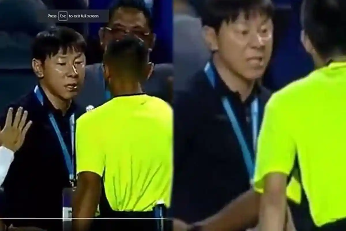 Video Momen Shin Tae-yong Melotot hingga Bentak-bentak Wasit di Final AFF U23, Ucapkan Kata Ini