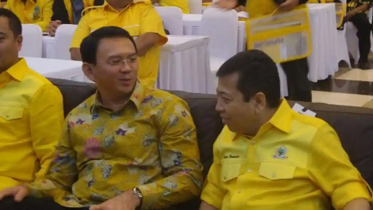 Hadiri Musda Golkar DKI, Ahok Duduk di Sebelah Setya Novanto