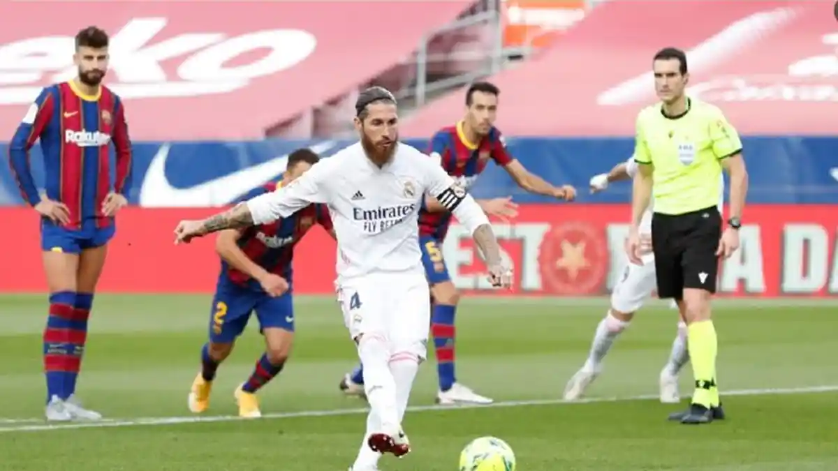 Hasil El Clasico - Sergio Ramos Tampil Apik, Real Madrid Permalukan Barcelona di Kandang Sendiri