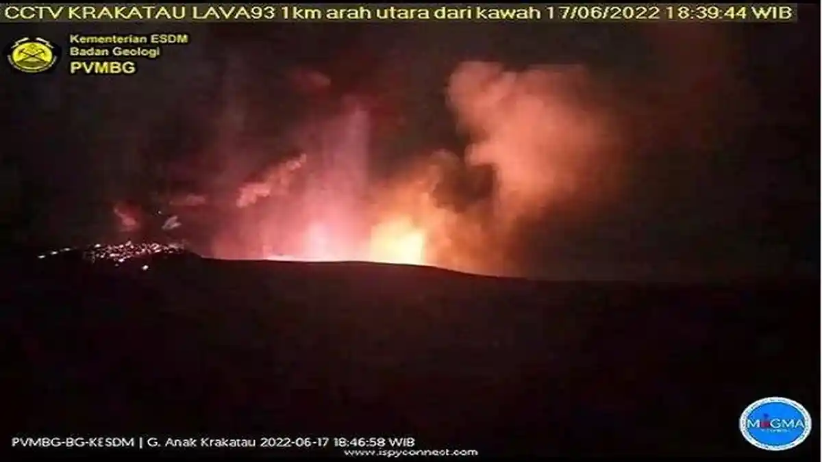 Update Aktivitas Gunung Anak Krakatau Sabtu, 18 Juni 2022, Terjadi 29 Kali Gempa