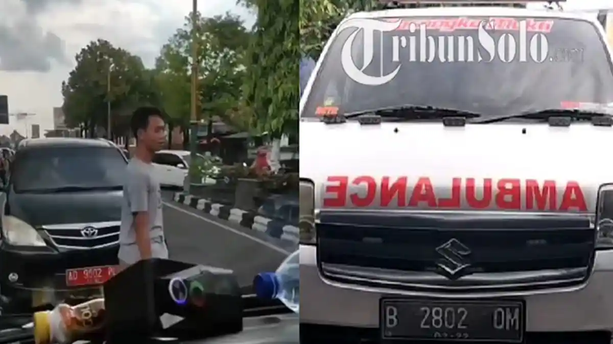 Terungkap, Mobil Plat Merah Viral yang Hadang Ambulans Ternyata Punya Pejabat Dinas Kesehatan Klaten