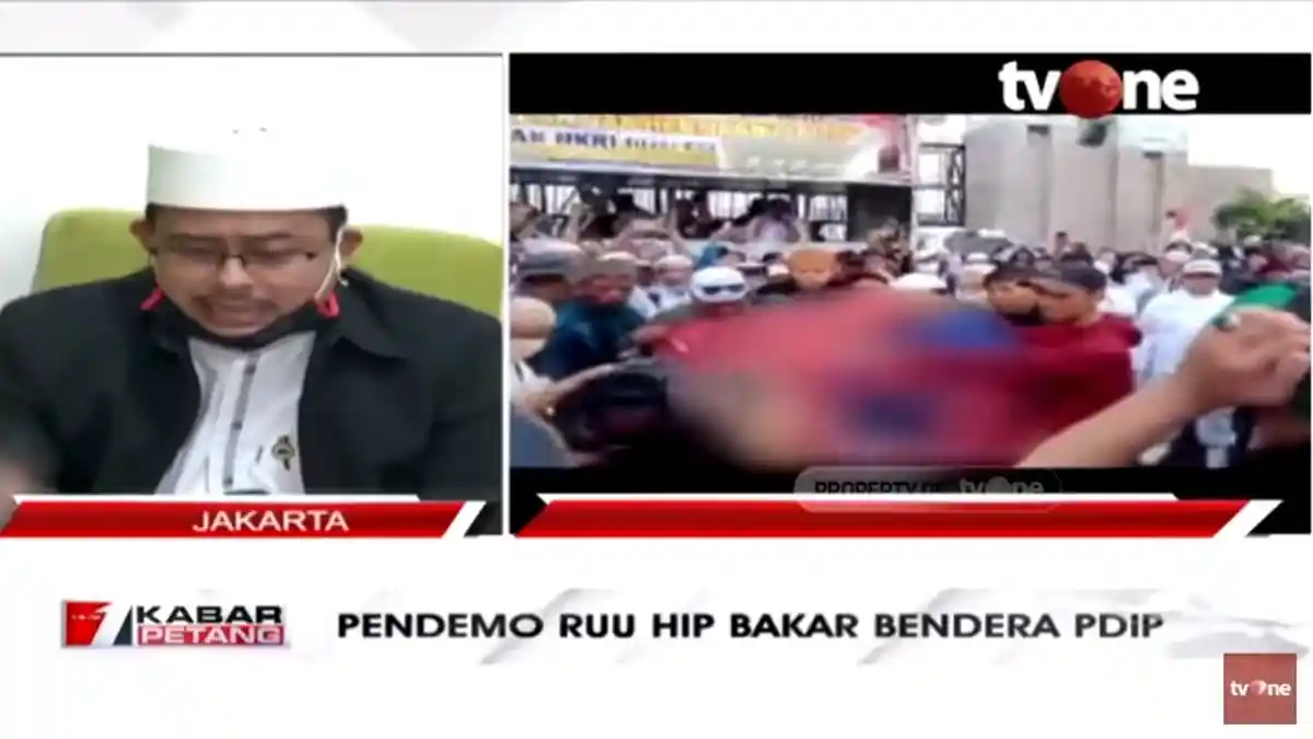 Bendera PDIP Dibakar Saat Demo RUU HIP, Ketua PA 212: Kadernya Sendiri Pernah Bakar Bendera Demokrat