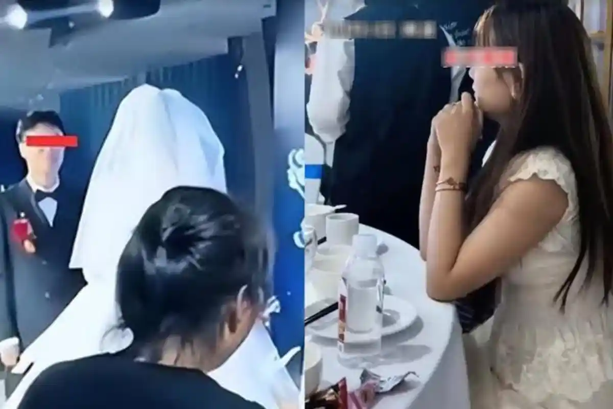 Datang Jauh-jauh Hadiri Pernikahan Sahabat, Wanita Ini Menangis Tersedu-sedu Lihat Pengantin Pria