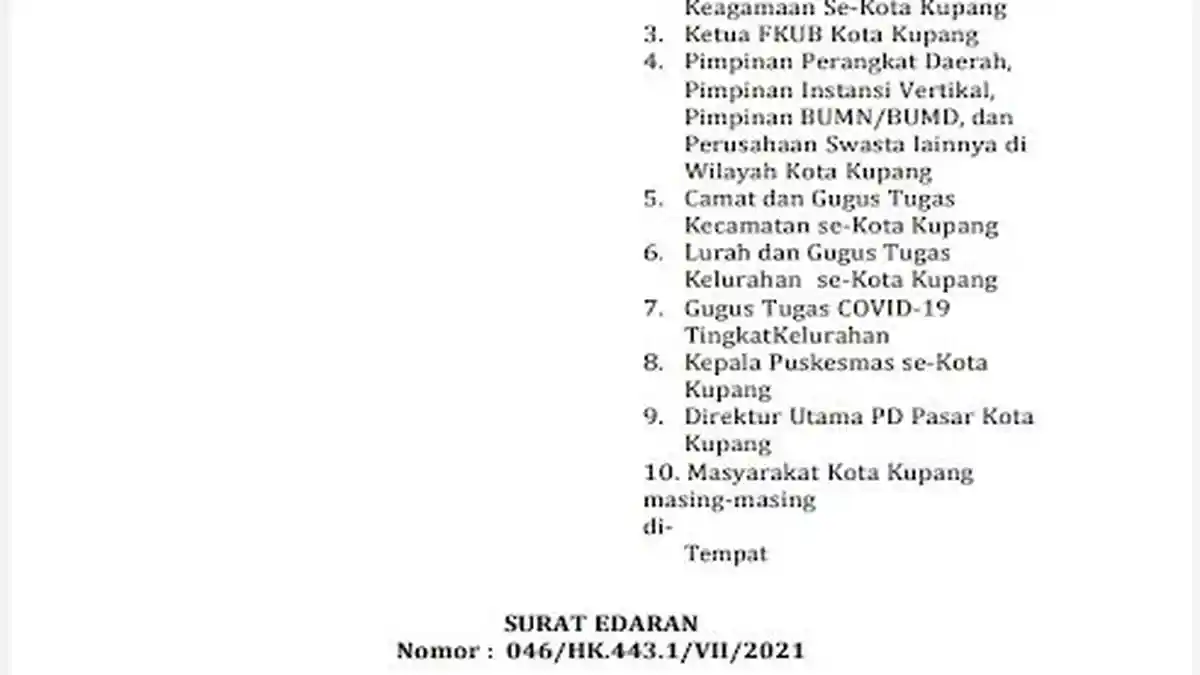 PPKM di Kota Kupang Kembali Diperpanjang, Mall Bisa Buka