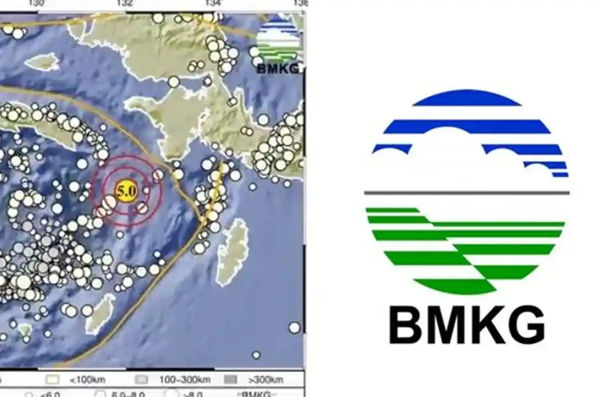 Gempa Magnitudo 5.0 Hantam Tual Maluku, Cek Pusat Gempa Terkini 2 Menit yang Lalu via BMKG Hari Ini