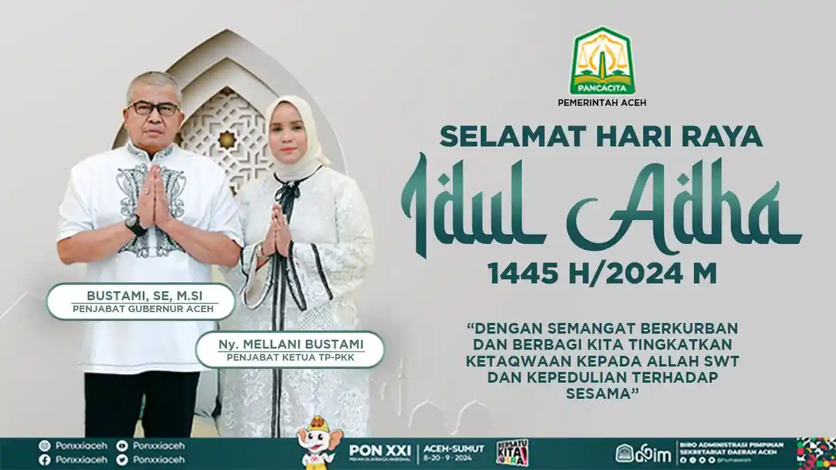 Pemerintah Aceh Mengucapkan Selamat Hari Raya Idul Adha 1445 H
