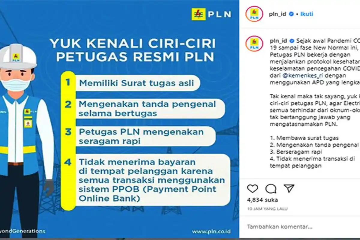 LOGIN WWW.PLN.CO.ID Klaim Token Gratis Listrik PLN Sebulan Penuh Juni 2020 di WA 08122123123 dan WEB