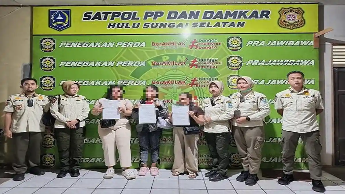 Warung Malam di Padang Batung HSS Ditertibkan Satpol PP, Tiga Perempuan ...