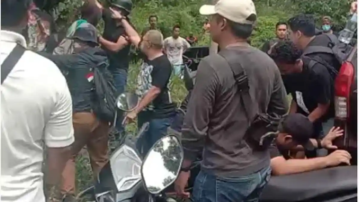 Polisi Amankan Seorang Pria saat Pengamanan Lokasi Rempang Batam