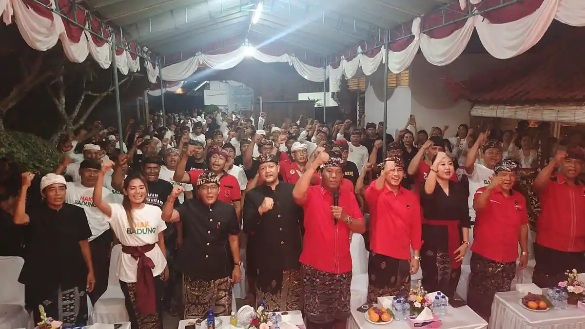 Warga Kerobokan Kelod All Out Menangkan Koster-Giri dan Adi-Cipta