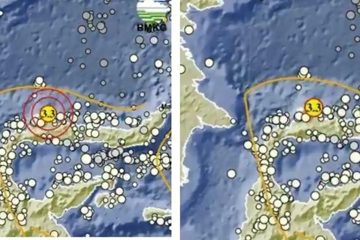 Baru Saja Gempa Magnitudo 3.3, Pusat Gempa 2 Menit Lalu di Buol Sulawesi Tengah, Info BMKG
