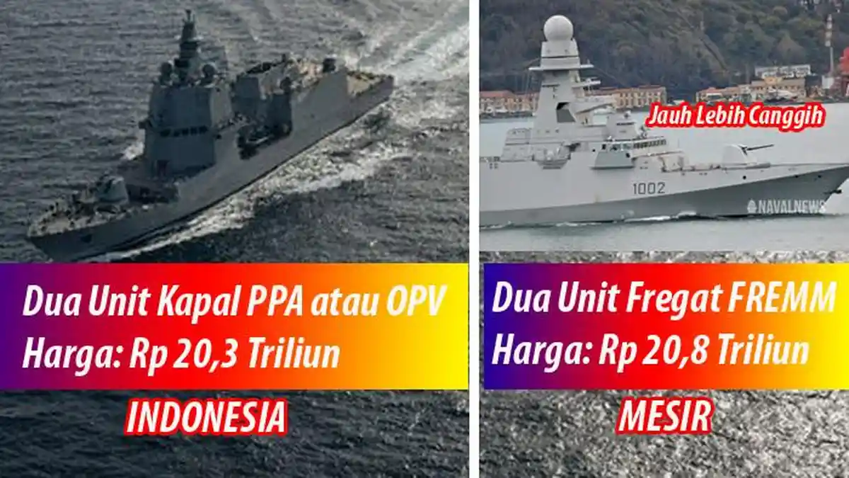 BANDINGKAN Harga Kapal yang Dibeli Indonesia dan Mesir dari Perusahaan Sama, Kok Bisa Sama?