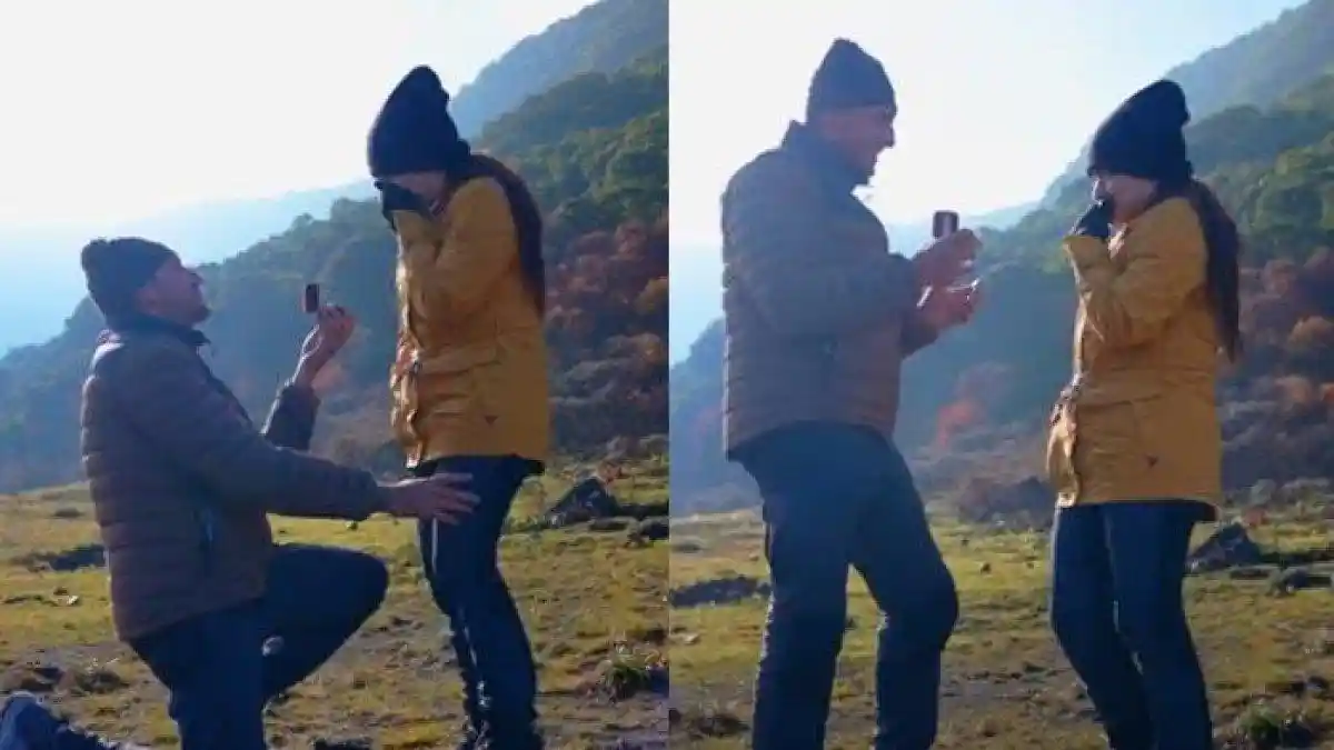 ROMANTIS, Nathalie Holscher Dilamar Bule Spanyol di Gunung, Momennya Bikin Netizen Ngiri dan Baper