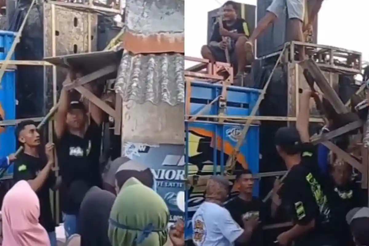 Rusak Warung Warga karena Terhalang Tak Bisa Lewat Parade, Aksi Kru Truk Sound Horeg Langsung Diamuk