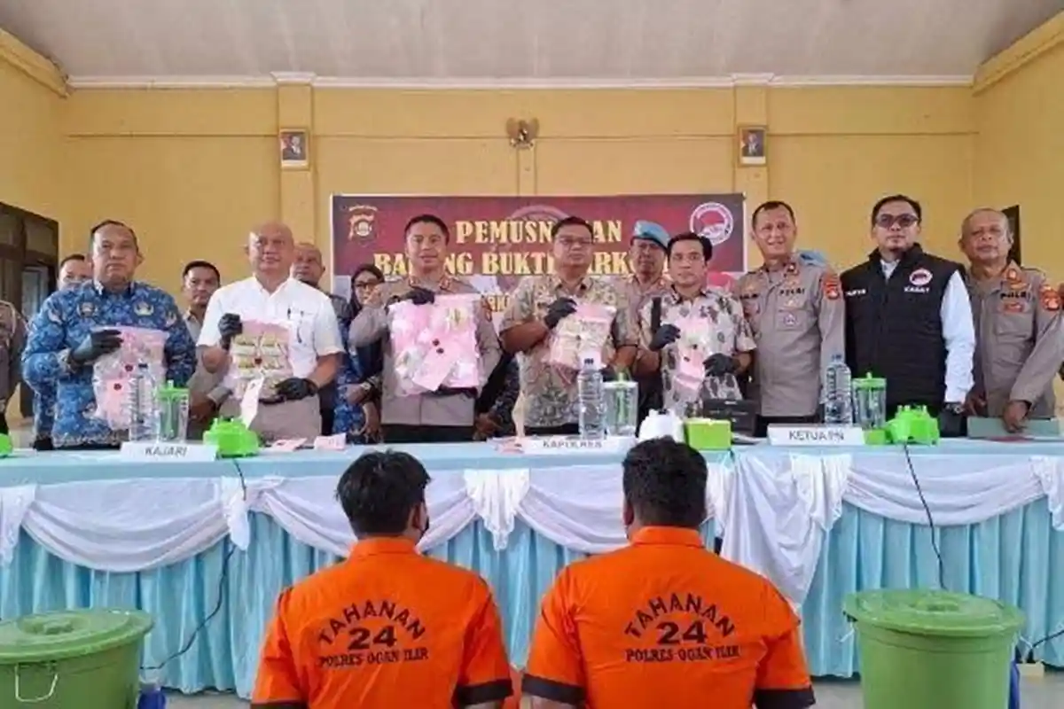Daftar Perkara Narkotika Paling Menonjol yang Diungkap oleh Polres Ogan Ilir Hingga Juli 2025