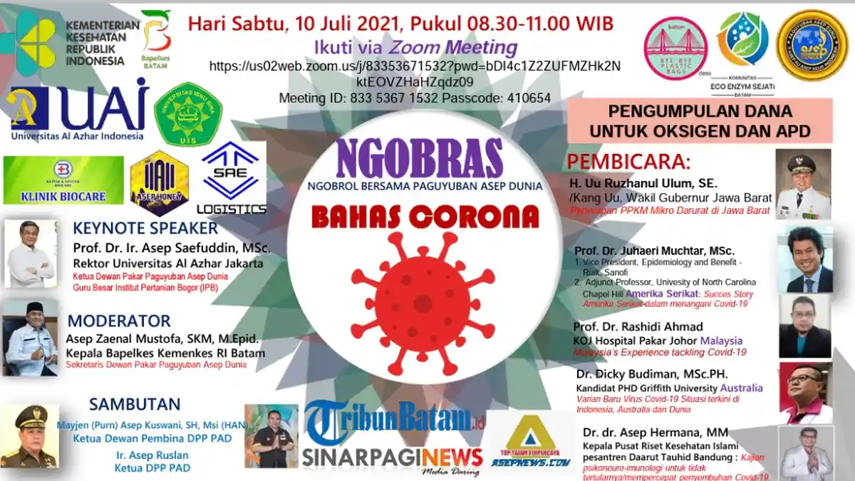 Pengurus Dewan Pakar Paguyuban Asep Dunia Dukung Pemerintah Mempercepat Penurunan Covid-19