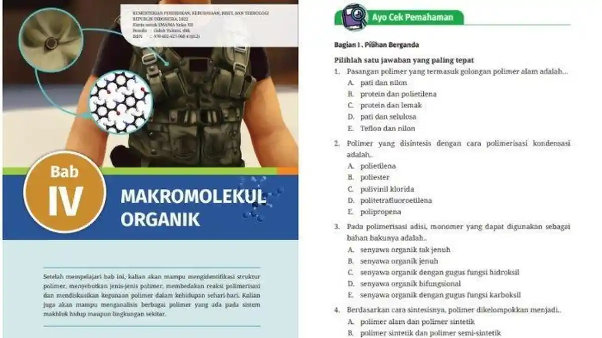 Kunci Jawaban Latihan Soal Kimia Kelas 12 SMA/MA Halaman 187-189 Bab 4: Ayo Cek Pemahaman