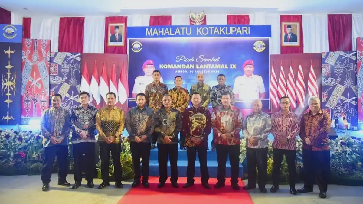 Kapolda Maluku Irjen Pol Eddy Sumitro Ucapkan Selamat Bertugas Danlantamal IX Ambon Brigjen Suwandi