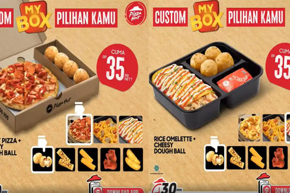 PROMO PIZZA HUT Hari Ini 5 Desember 2021, Nikmati MyBox Bisa Pilih 45 Kombinasi Cuma Rp 35 Ribu
