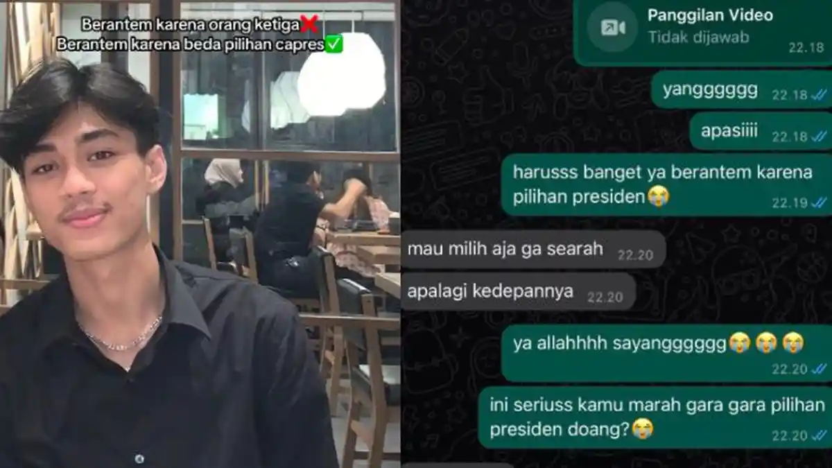 Pria Ini Diamuk Pacar Gara-gara Beda Pilihan Capres, WA Diblok hingga Disuruh Cari Pacar Baru