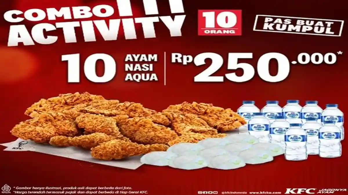 Promo KFC Hari Ini Minggu 24 Maret, Combo Activity Pas Buat Kumpul Bareng Bestie Cuma Rp 250.000